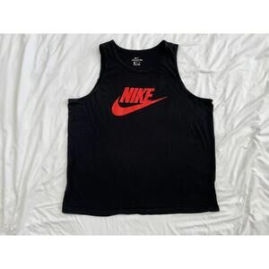 Nike men’s size XXL futura tank top in black/university red